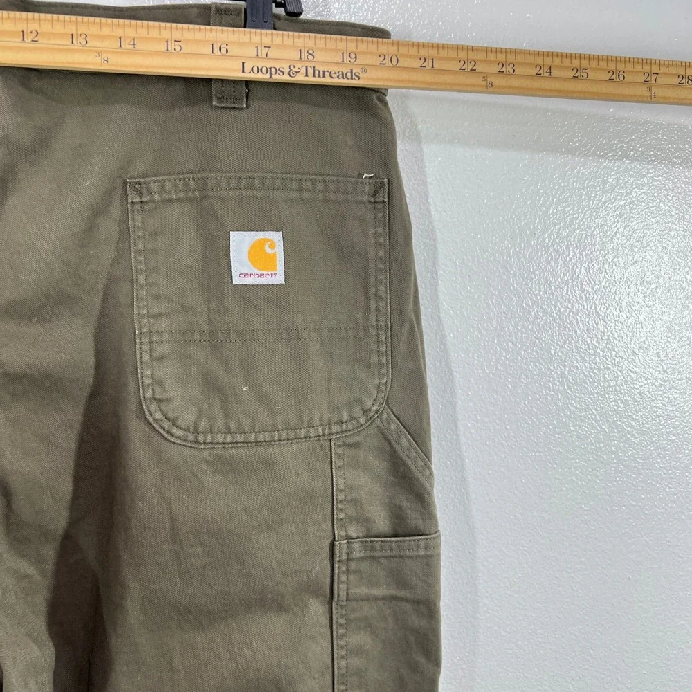 Carhartt B324 DFE Work Pants 42x32‎ Relaxed Fit Utility Tool Pocket Olive Green